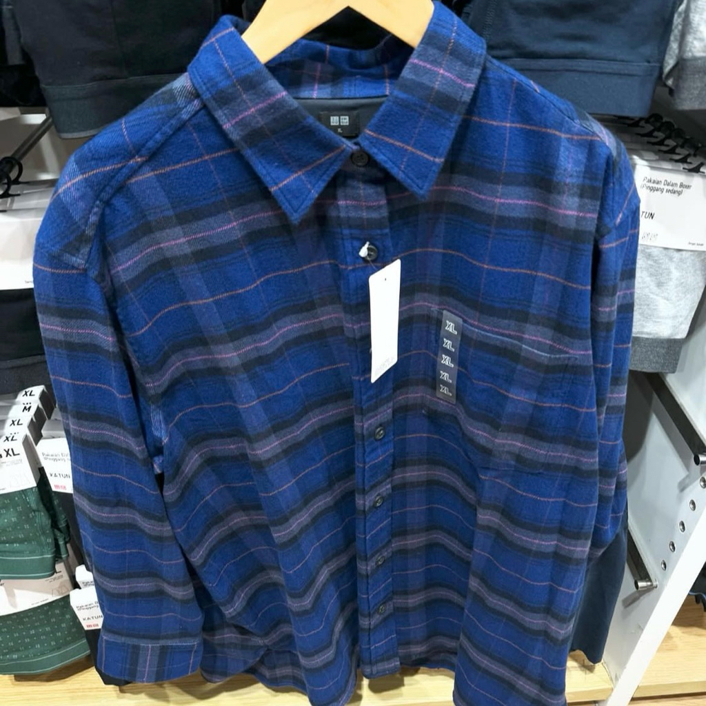 PL Flanel Kemeja Uniqlo Size  XL