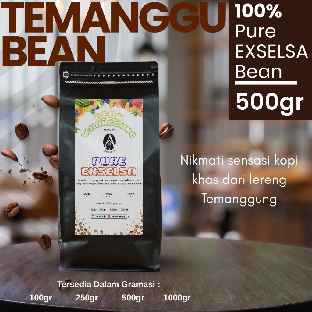 

BIJI KOPI 100% FULL EXSELSA 500gr By Abiu Coffee