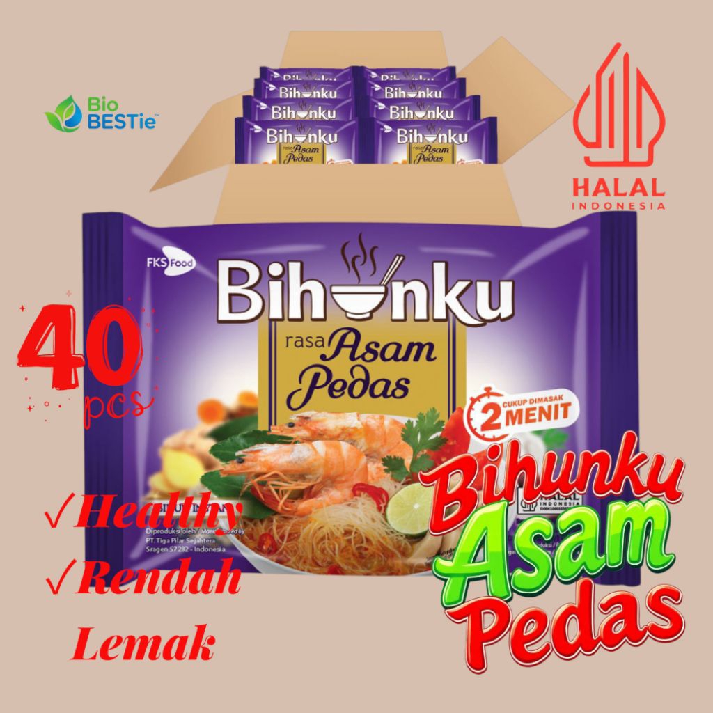 

Bihunku Instan Asam Pedas 55 gr - 40 Pcs