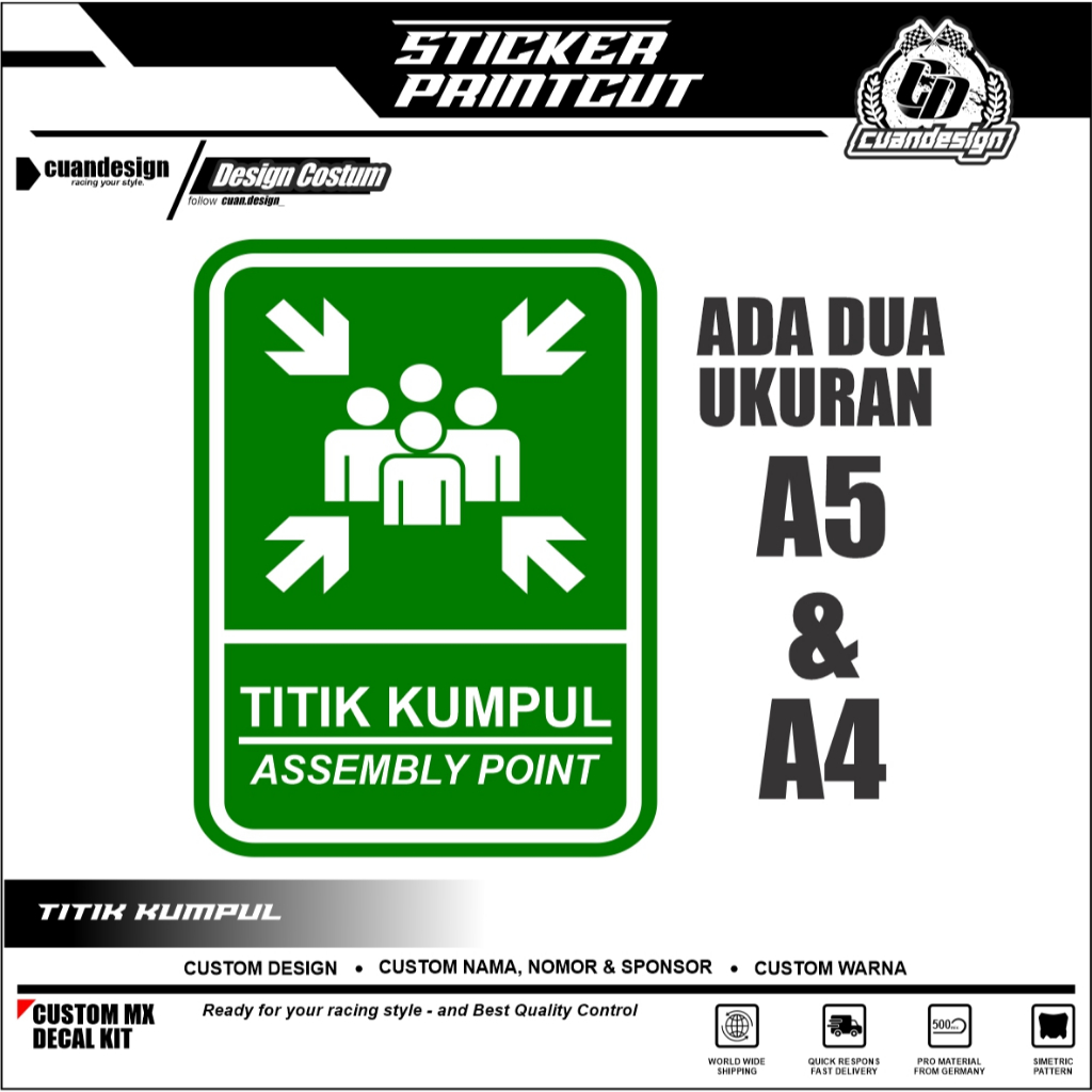 

SIGN / RAMBU STIKER TITIK KUMPUL EVAKUASI STIKER ASSEMBLY POINT