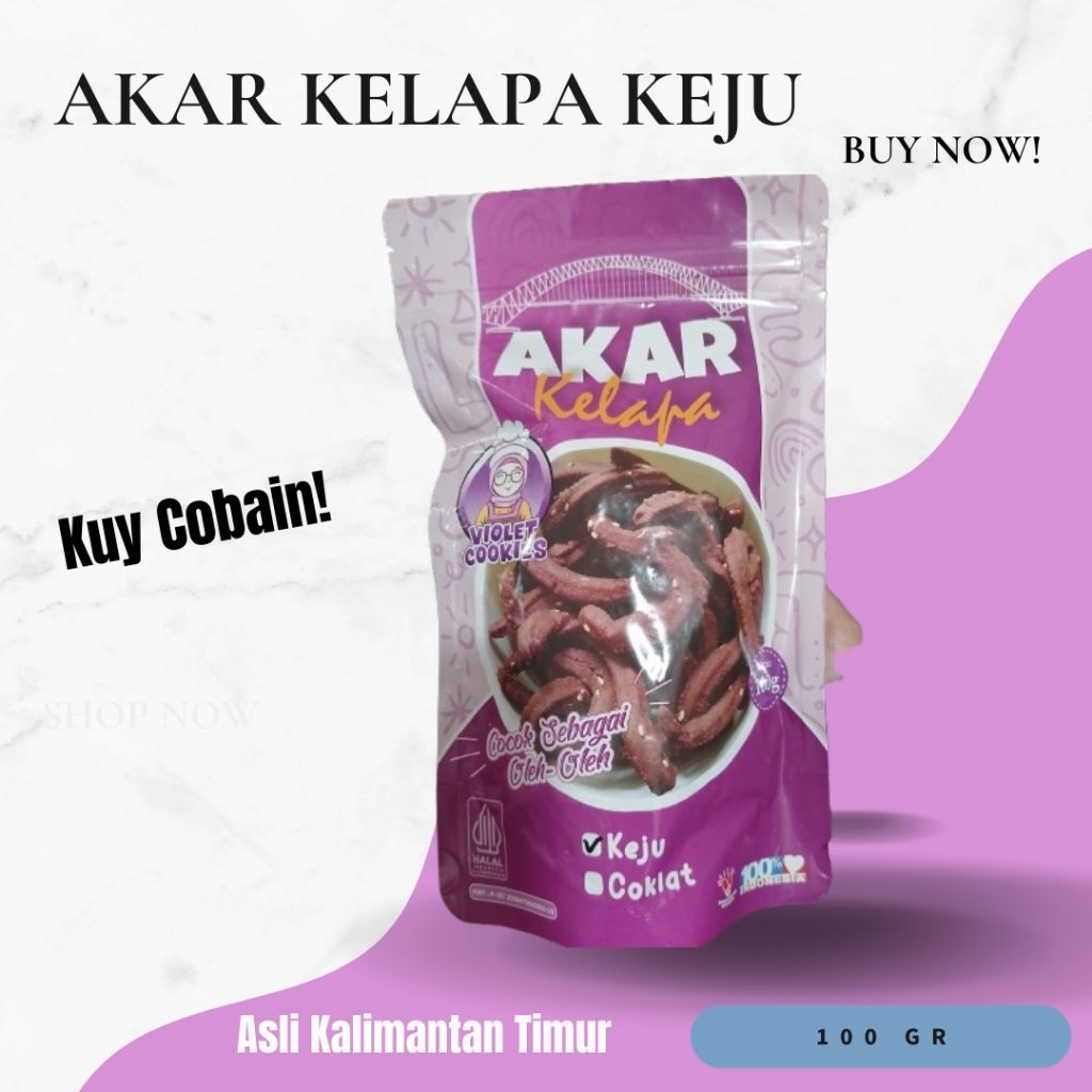 

AKAR KELAPA/KEJU/SNACK RINGAN/MANIS GURIH/100 gr