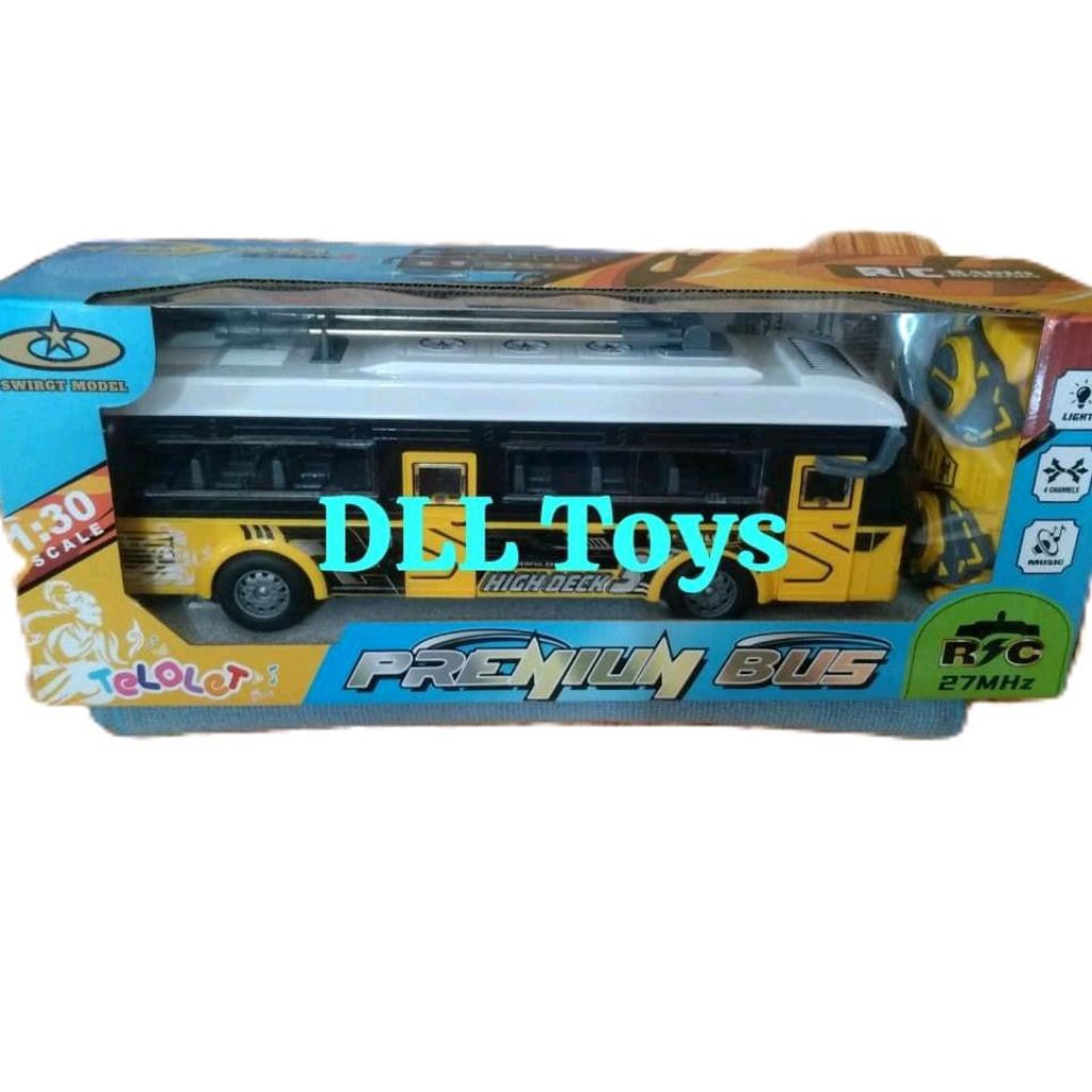 DLL Toys Mainan Bus Telolet Remote Control,bus premium suara,bus suara,bus music,bus lampu, bua Rc,b