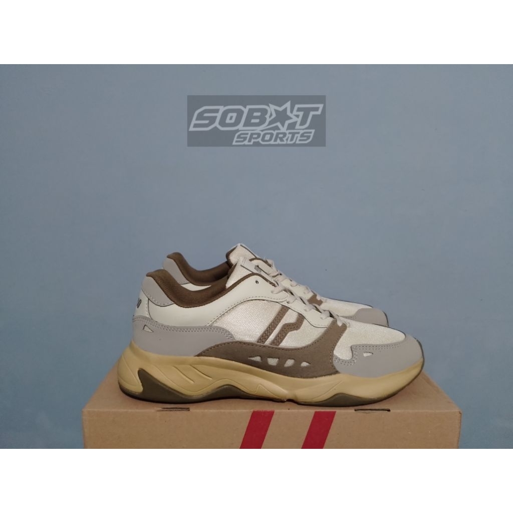 Sepatu Pria Sneakers Casual PIERO ERGO LITE BEIGE/SAND PIEP21045 Size 41 Original BNIB Resmi