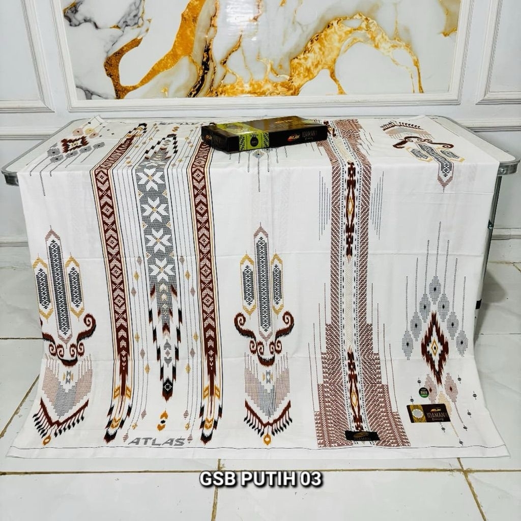 Sarung Atlas Idaman Motif BHS Khusus Hitam Putih