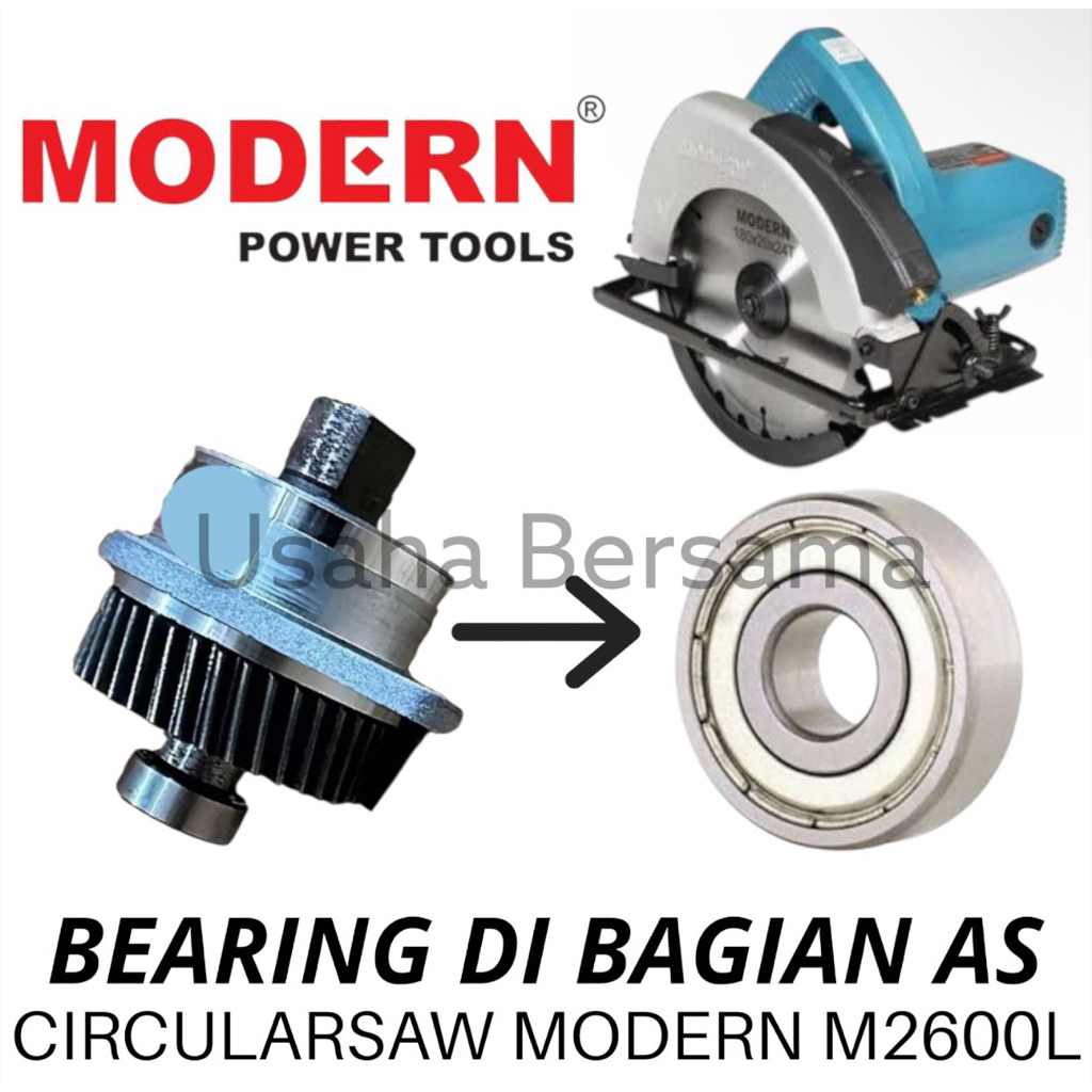 M2600L KLAHER DI BAGIAN AS GEAR BOX CIRCULARSAW M2600L BEARING DI AS GEAR MESIN CIRCULAR SAW M 2600 