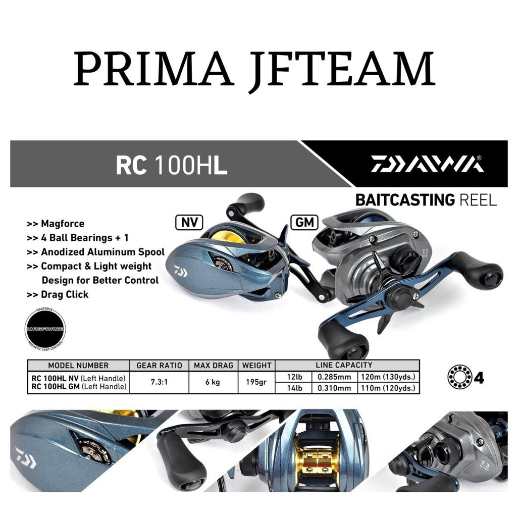 REEL BC DAIWA RC 100HL Handle Kiri