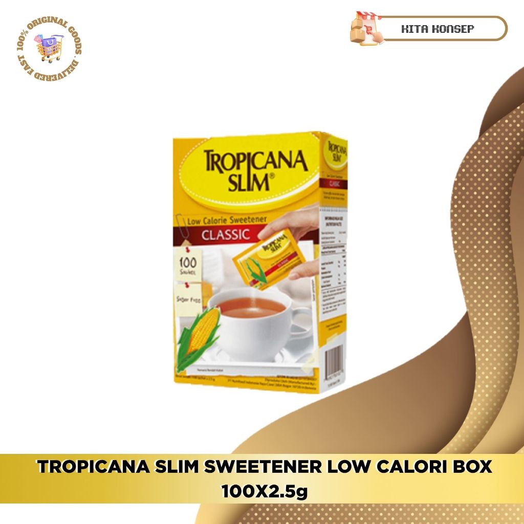 

TROPICANA SLIM SWEETENER LOW CALORI BOX 100X2.5g