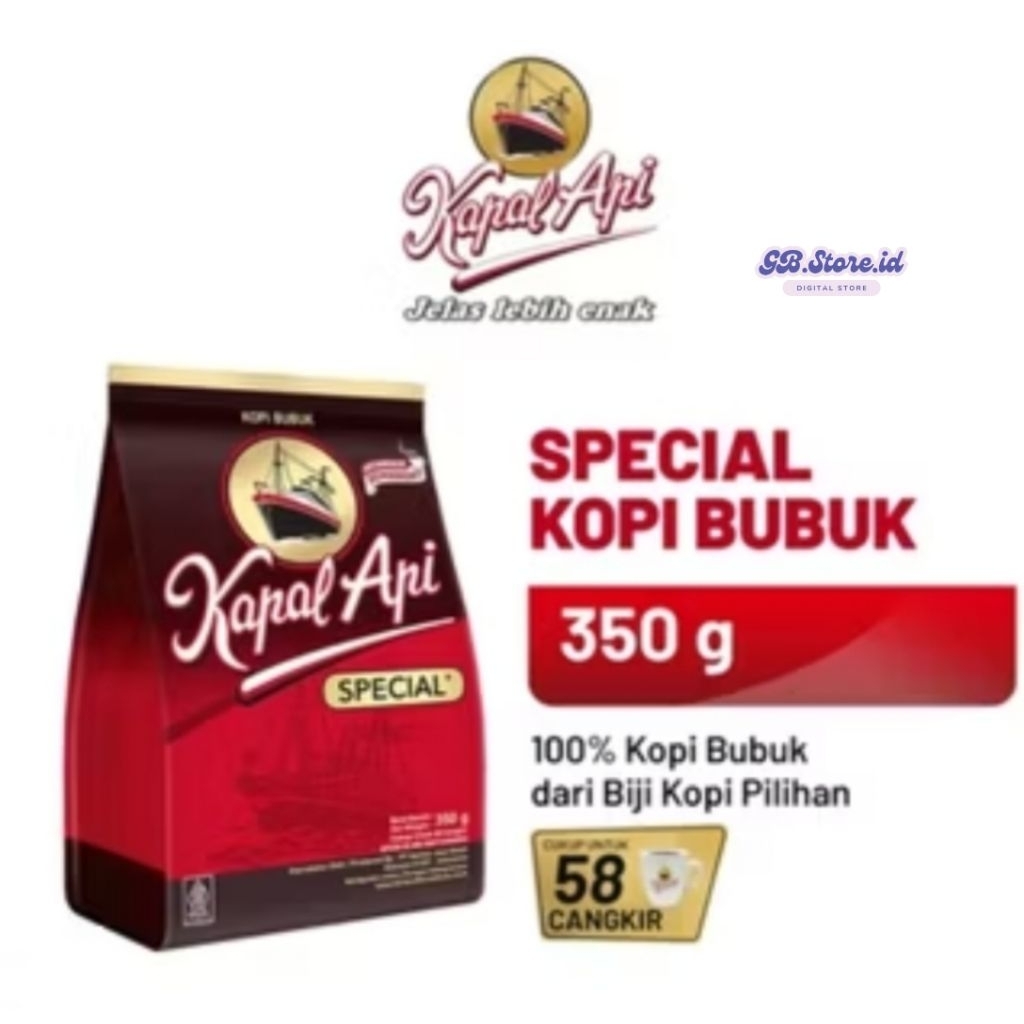 

KOPI KAPAL API SPECIAL 350 gram , KOPI HITAM KAPAL API 350 gram