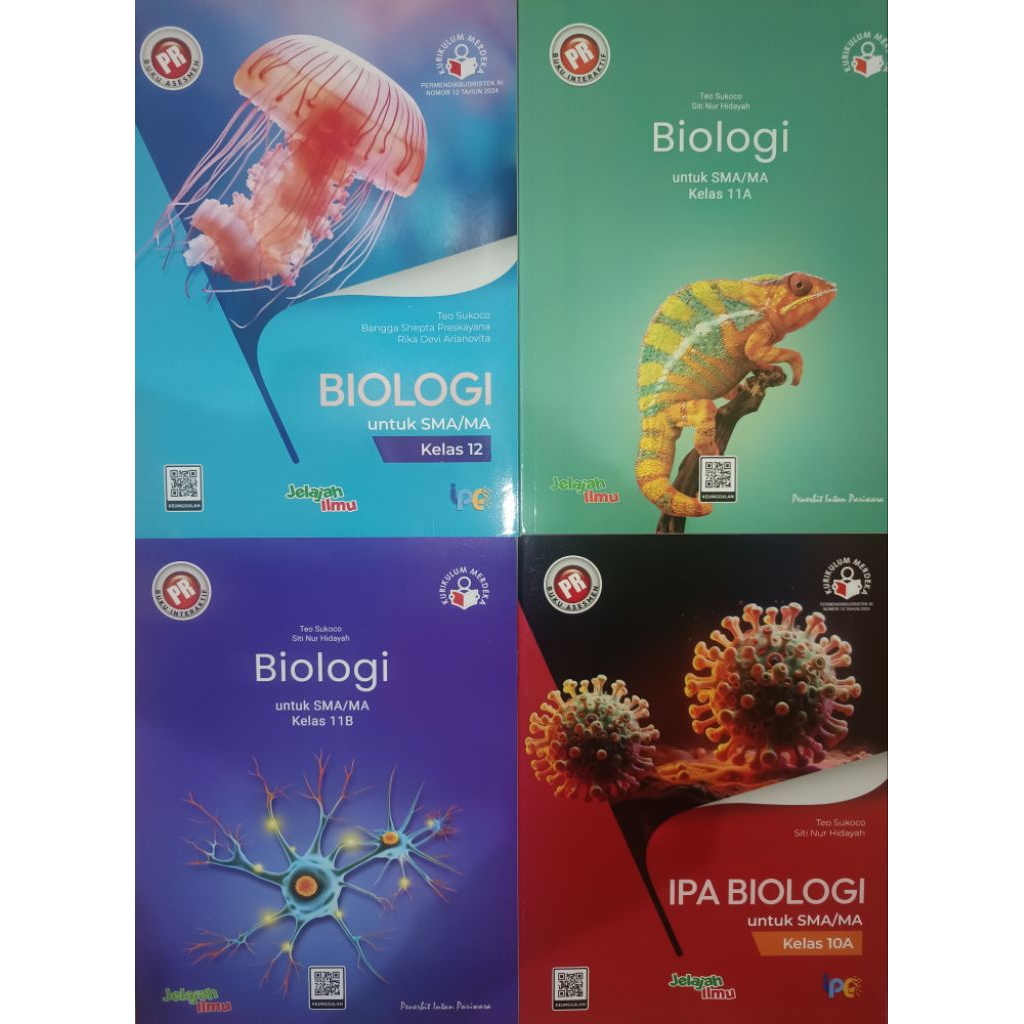 Buku lks/Pr kurmer Biologi kelas 10 & 11& 12 semester 2 tahun 2024/2025 intan pariwara