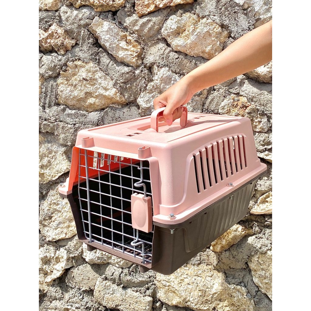 Kandang Travel / Pet Carrier Box Plastik – Kucing & Anjing Kecil
