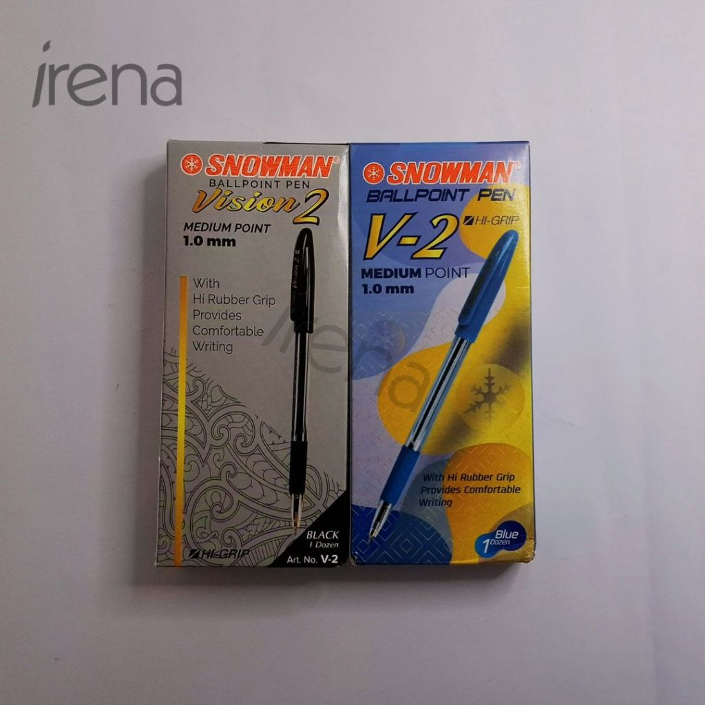 

Snowman Pulpen V2 1.0mm hitam biru