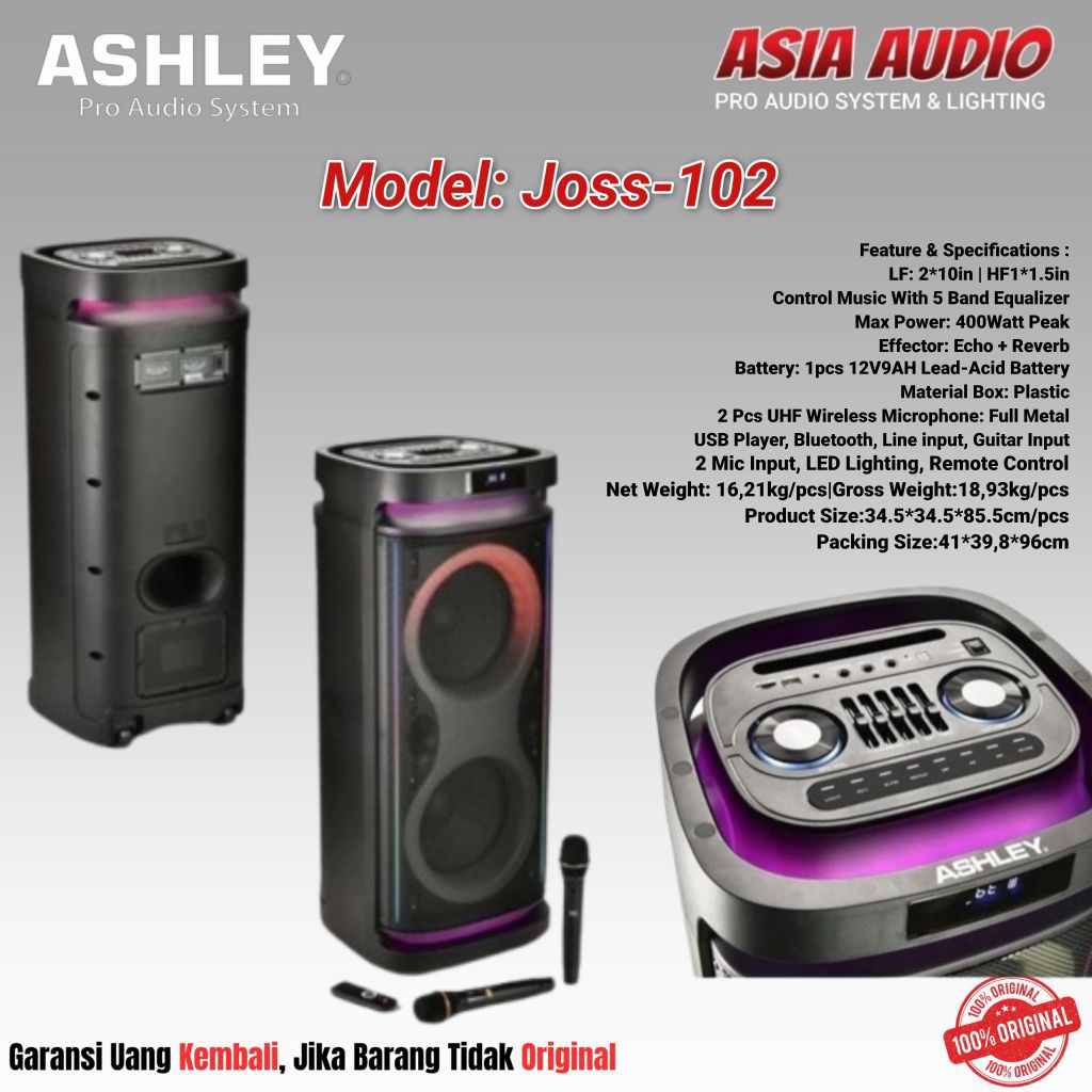 SPEAKER PORTABLE ASHLEY JOSS-102