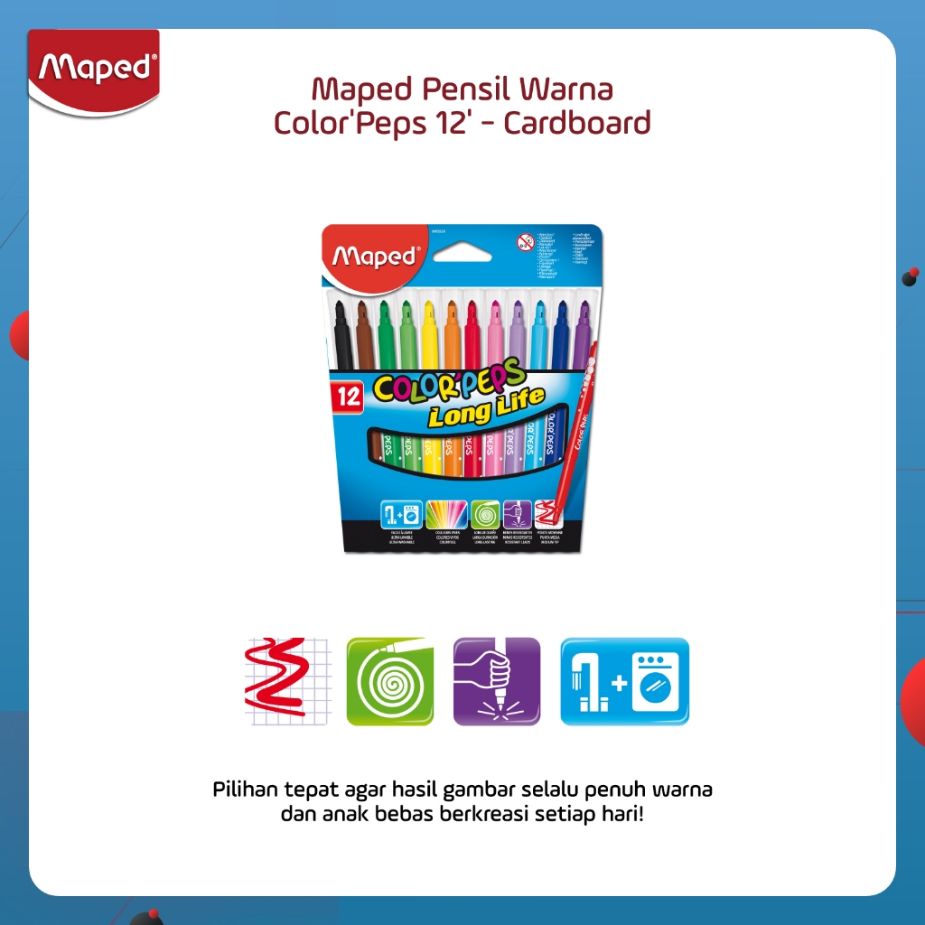 

Maped Spidol Felt Pen 12' - Cardboard