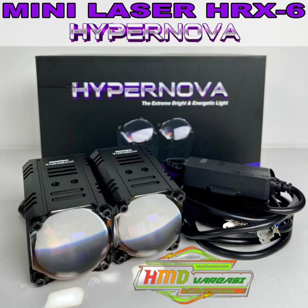 HYPERNOVA - ORIGINAL LAMPU TEMBAK MINI LASER HYPERNOVA HRX6 100 WATT 9-24VOLT HRX 6 - 2 PCS HRX6 HYP