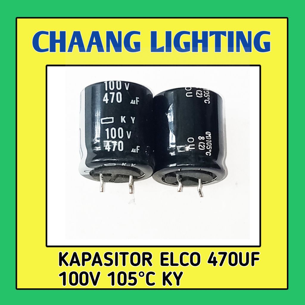 470UF 100V KAPASITOR ELKO 470UF 100V CAPASITOR ELCO 470UF 100V ELCO 470UF 100V 105°C