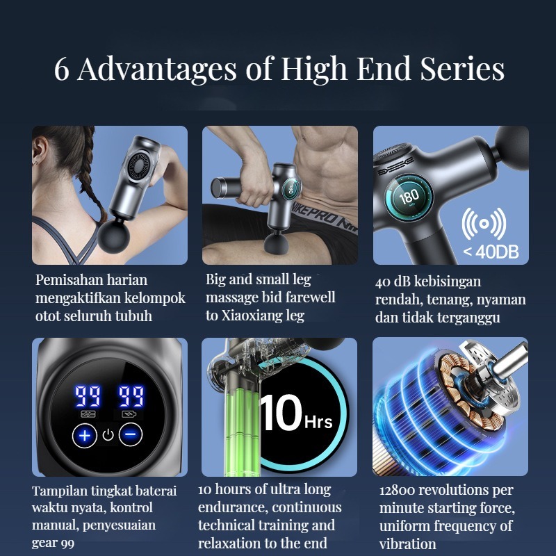 Konka Massage Gun 8in1 Deep Tissue Therapy