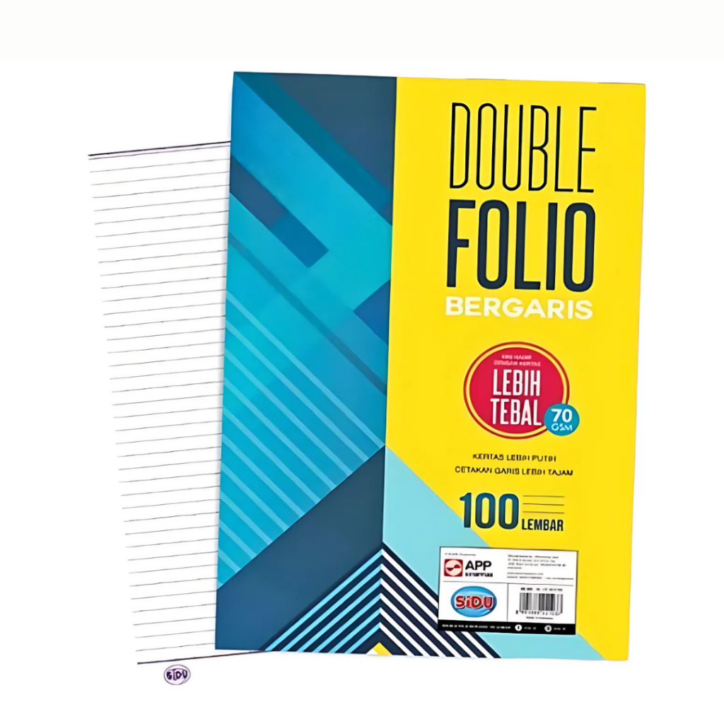 

Kertas Folio Bergaris SIDU Double Folio 50 Lembar - Buku Tulis Folio Sidu Tebal