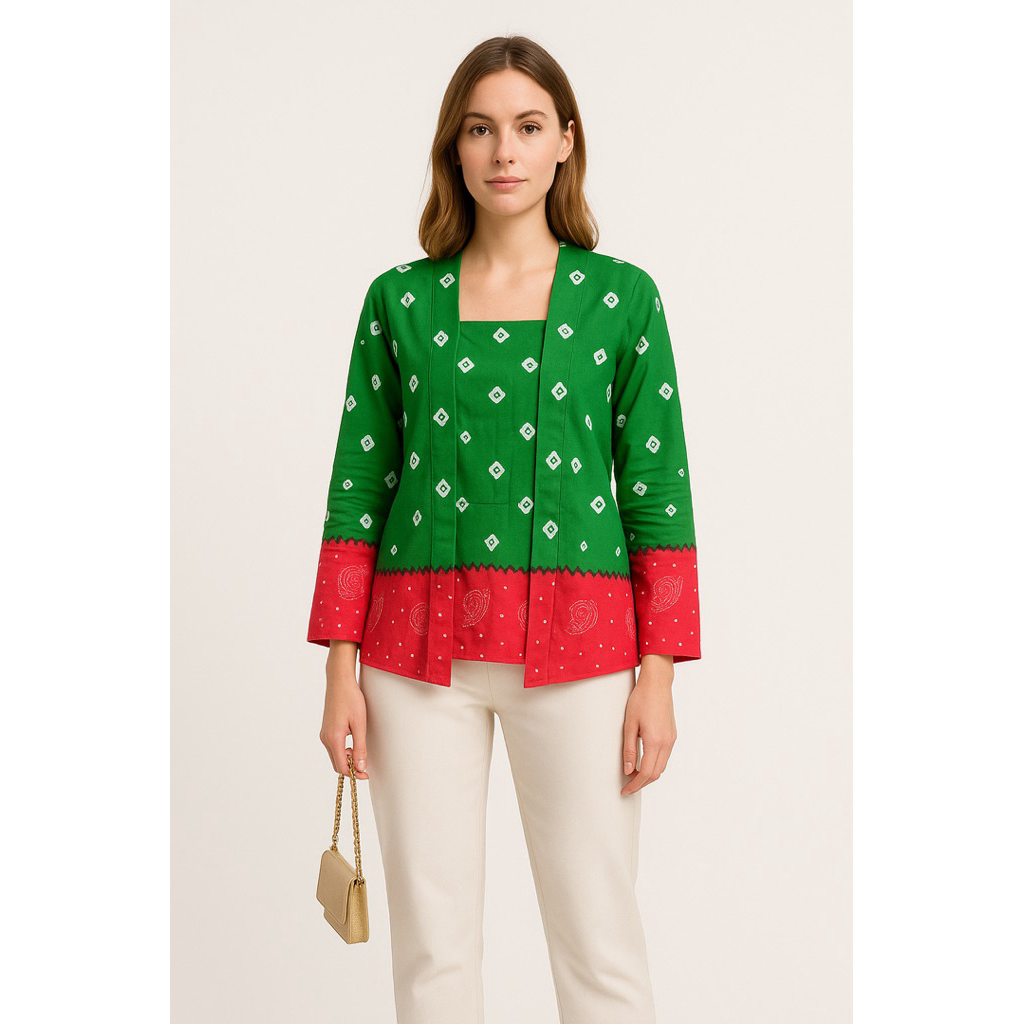 Masayu Batik - Blouse Batik Wanita Kutubaru Jumputan