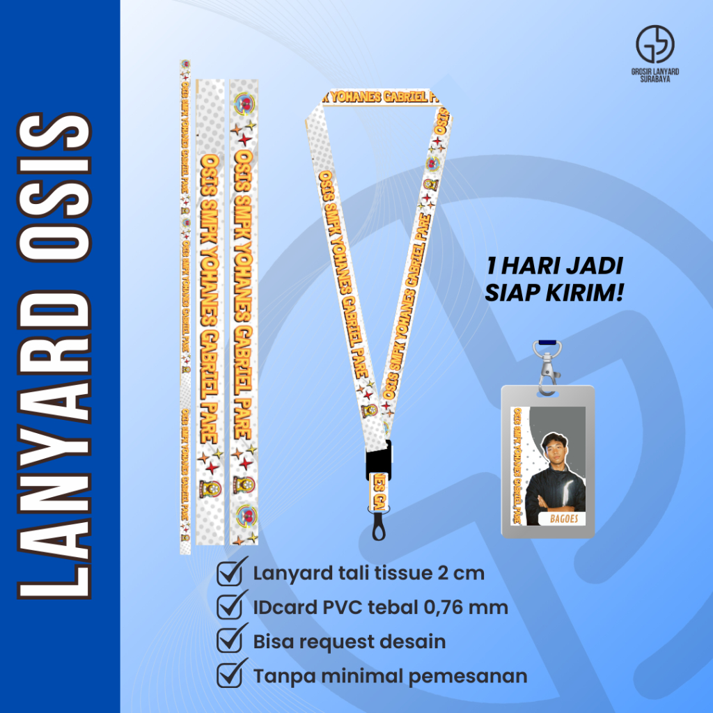 

LANYARD ID CARD OSIS REQUEST TERMURAH