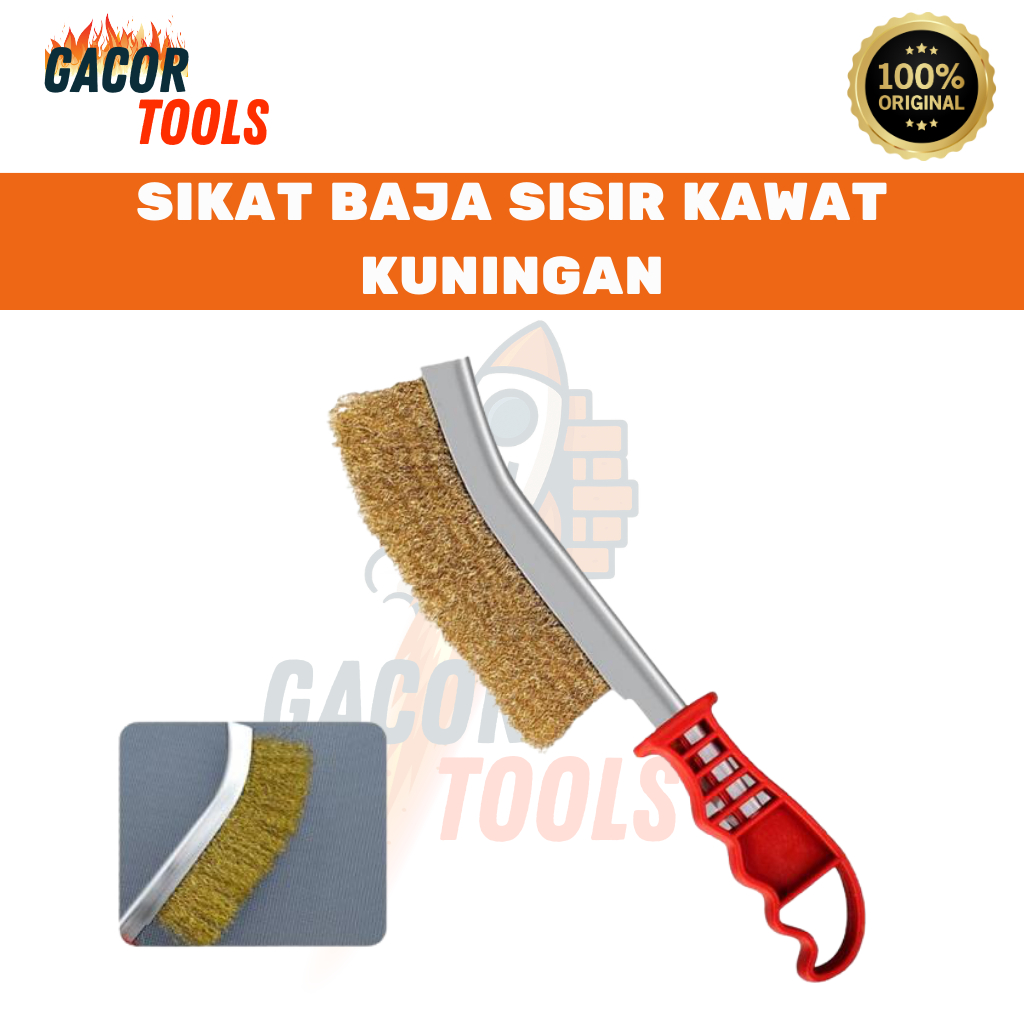 Sikat Baja Sisir Kawat Bengkok Kuningan / Sikat Kawat Kuningan Baja / Sikat Baja Lengkung