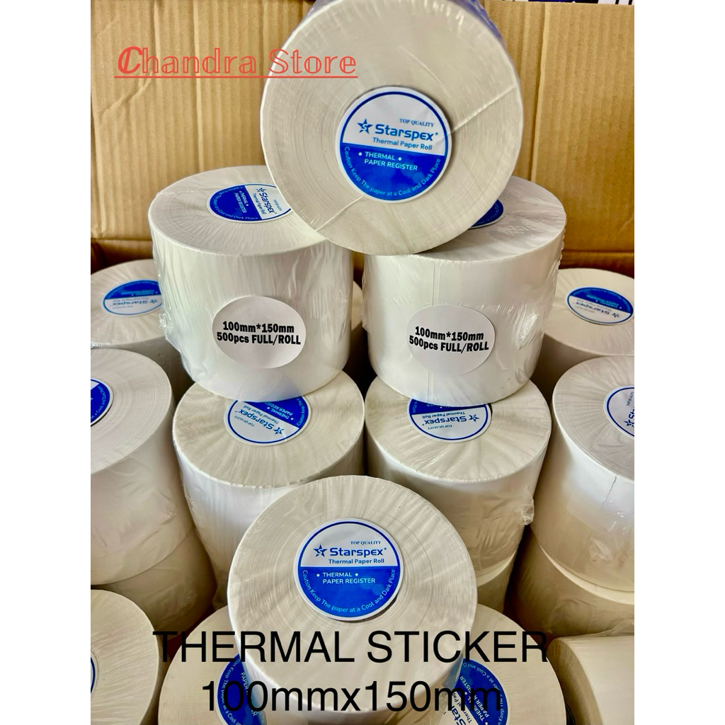 Thermal Sticker / Kertas thermal Sticker Qualitas Premium 100x150x500