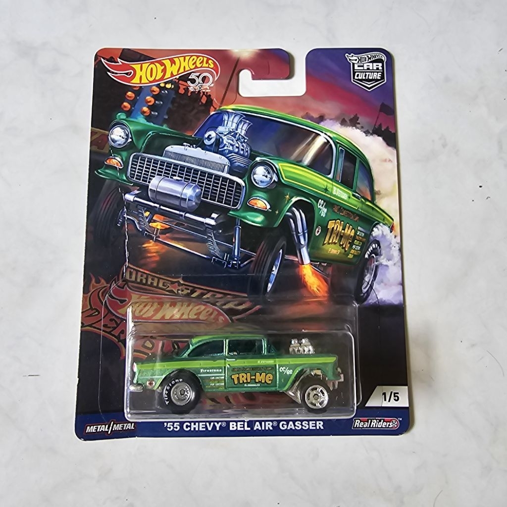 hotwheels 55 chevy bel air gasser dragstrip demons series