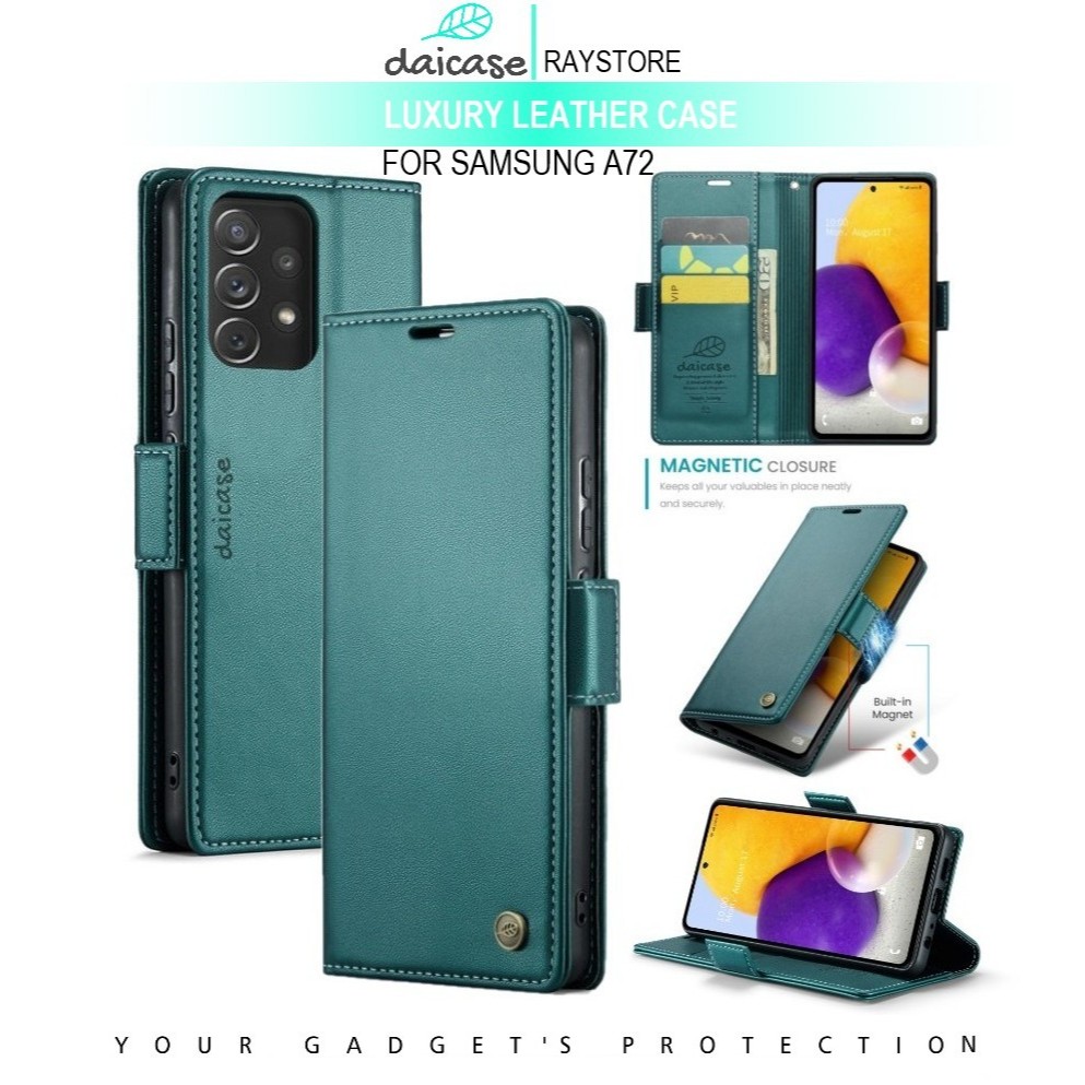 SAMSUNG A72 FLIP LEATHER CASE PREMIUM-FLIP WALLET CASE UNTUK SAMSUNG A72