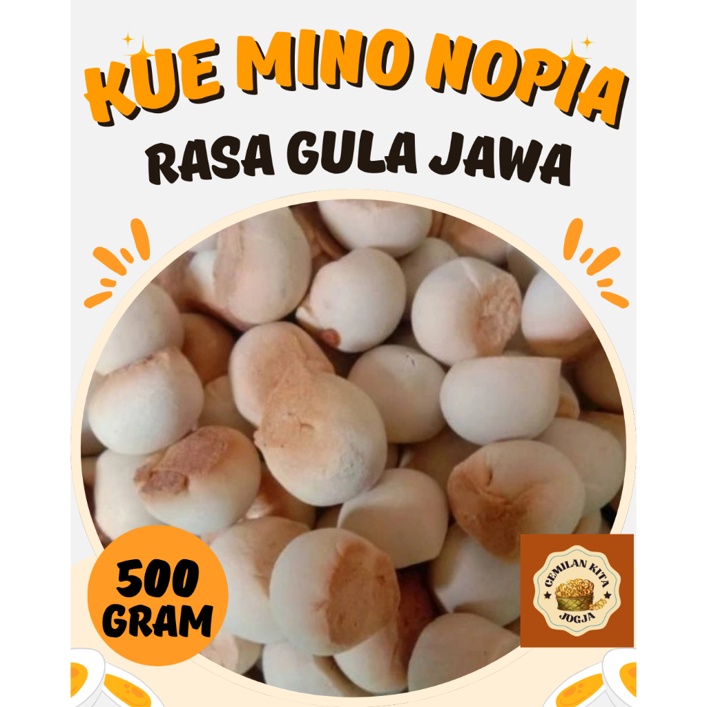 

Kue Mino Nopia Spesial Rasa Gula Jawa Asli Banyumas - 500 Grm
