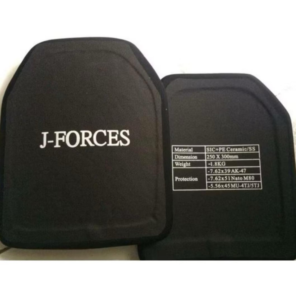 PLAT ANTI PLURU LEVEL 3’A / 4 | BODY VEST CERAMIC STRIKE BALISTIC PLATE / J-FORCE / AGL