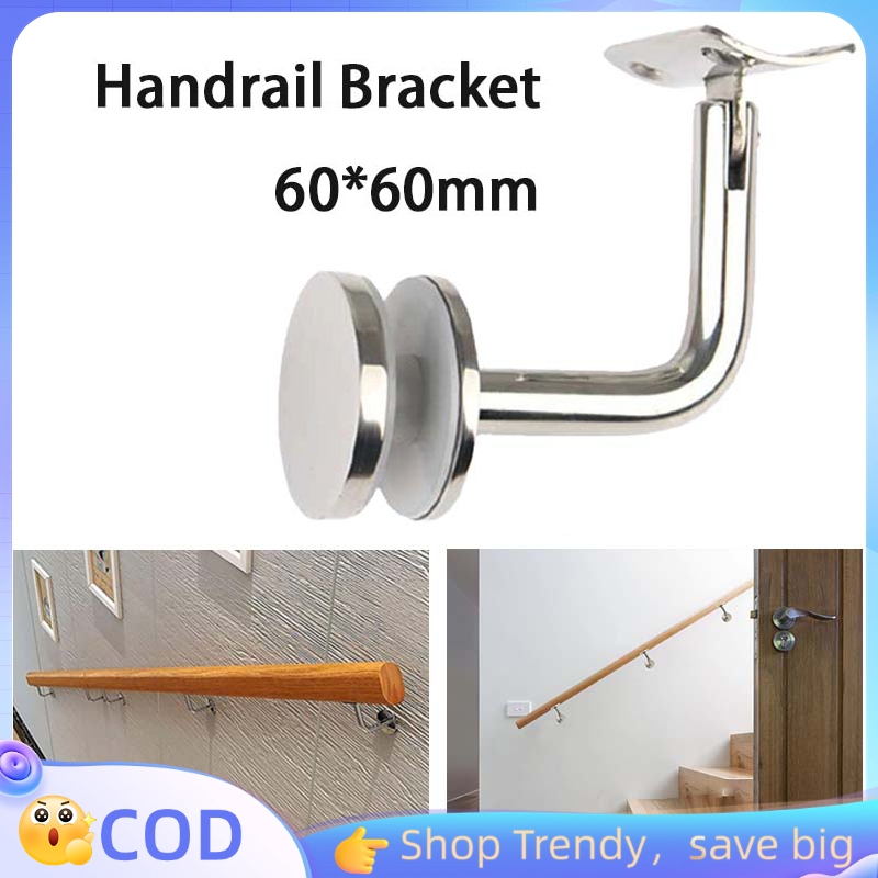 Bracket Handrail Kaca Stainless 304 Konektor Hand Railing Glass Tangga Kaca Lurus Railing Tangga 60x