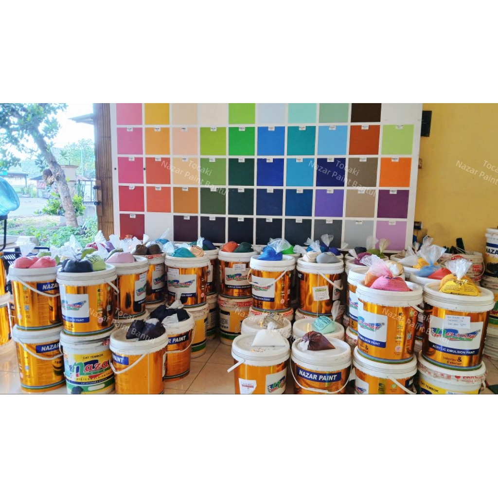 Sunbloom Cat Akrilik Kualitas Super Kemasan 1 Kg, Cat Kiloan, Cat Ekonomis & Efisien, Cat Gak An