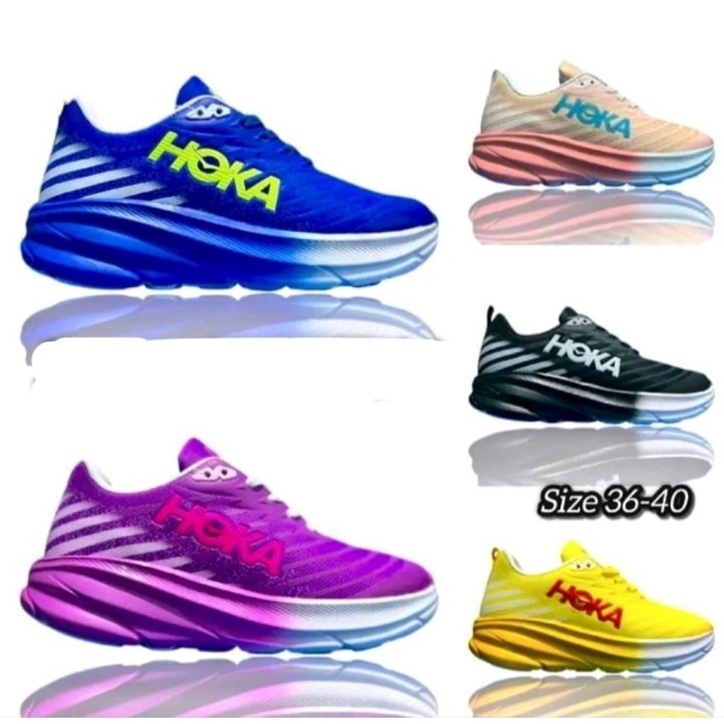 Sepatu Running Wanita Hoka Mach 5 Termurah / Sepatu Jogging - Lari - Marathon Women Ringan