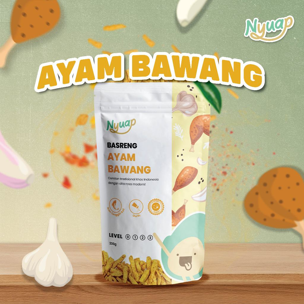 

Basreng Pedas Ayam Bawang 200 gram - 80 gram
