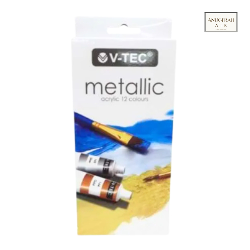 

V-Tec Cat Acrylic Metalic Color 12 Warna 6 Ml