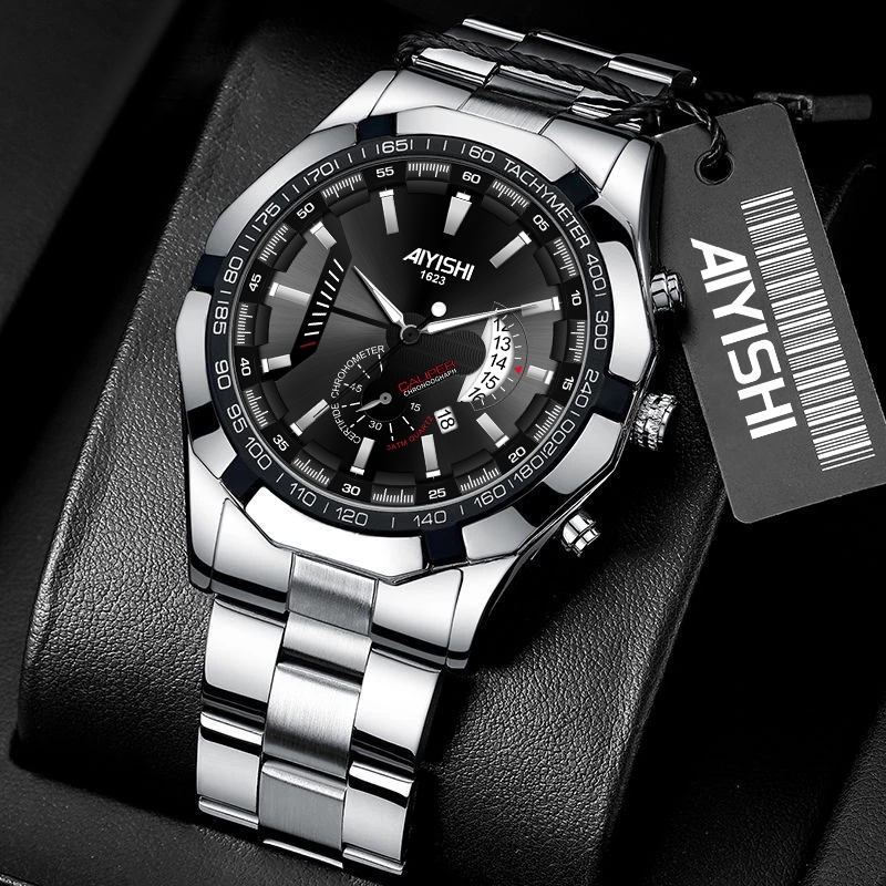 AIYISHI 1623 Jam Tangan Otomatis Pria —— Bahan Stainless Steel, Tahan Air 100 Meter, Fitur Bercahaya