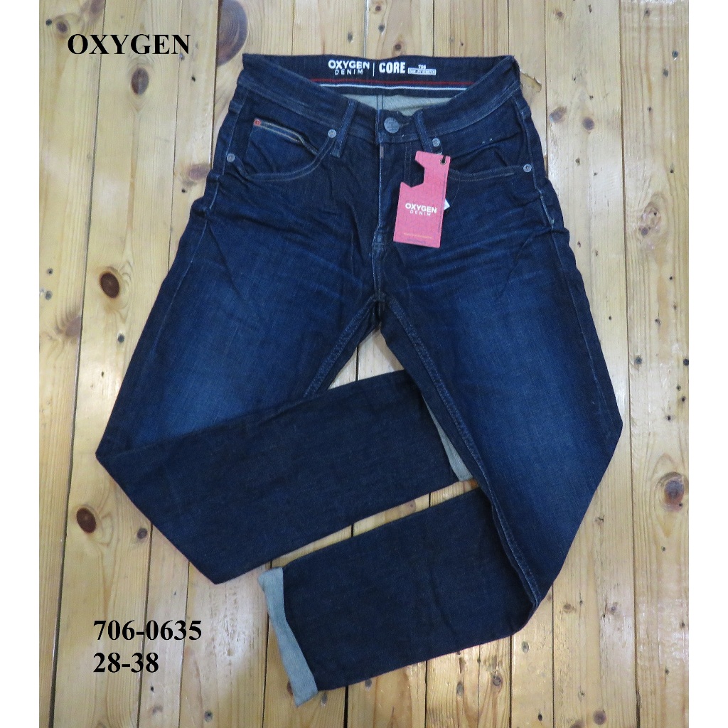 CELANA JEANS/DENIM PANJANG PRIA SLIM FIT BRAND ORI MEREK OXYGEN ART : 706-0635 PRICE Rp.614.900