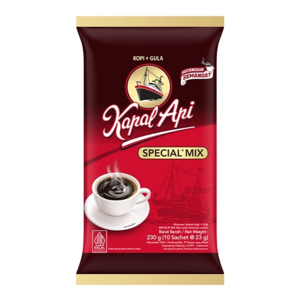 

Kapal Api Kopi Bubuk Instan Special Mix 10 x 23 g