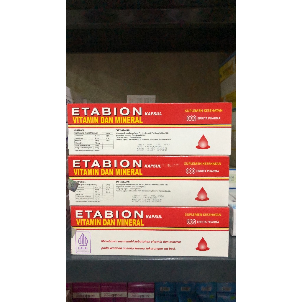 ETABION VITAMIN DAN MINERAL BOX 100 TAB