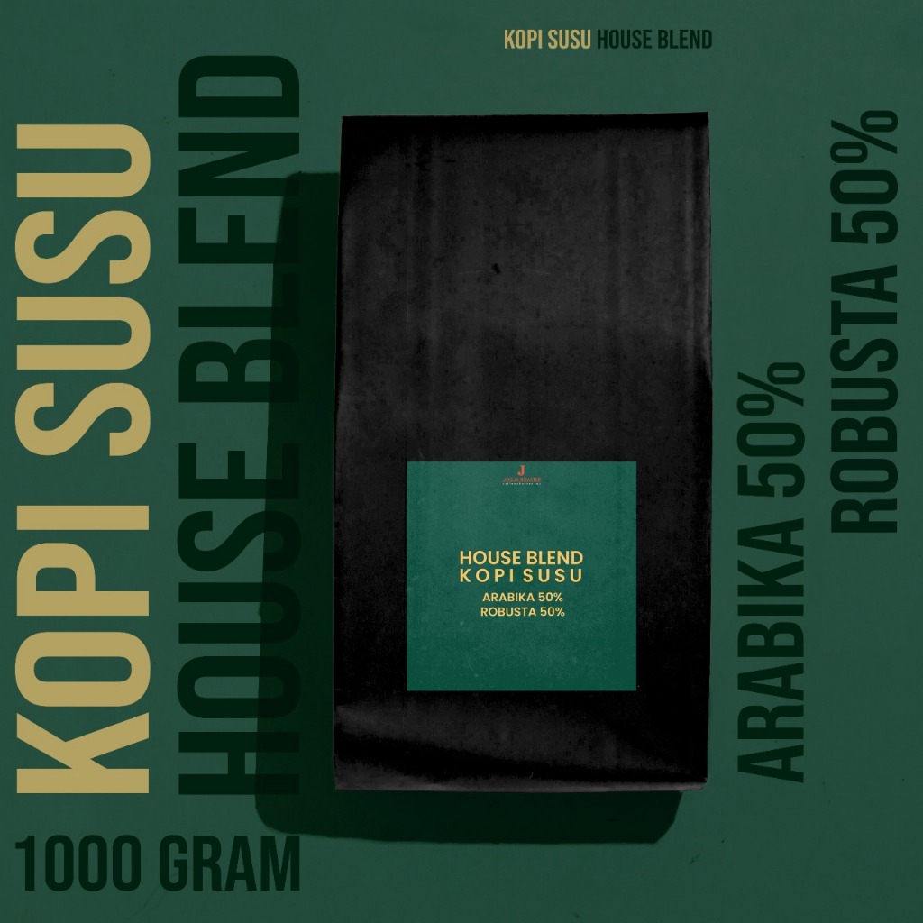 

House Blend Kopi Susu – Fresh Roasted Arabika 50% Robusta 50 % 1kg, Biji | Bubuk | Giling | Whole Bean | Jogja Roaster