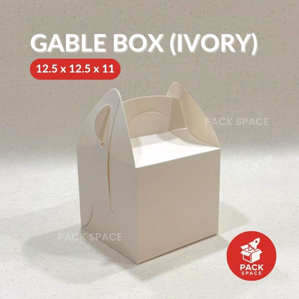 

Gable Box Ivory Putih 12.5x12.5x11 cm Gable box tas jinjing box hampers box snack tas souvenir