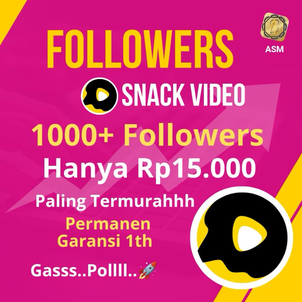 FOLLOWER SNACK VIDEO - PENGIKUT SV LANGSUNG LIVE bergaransi