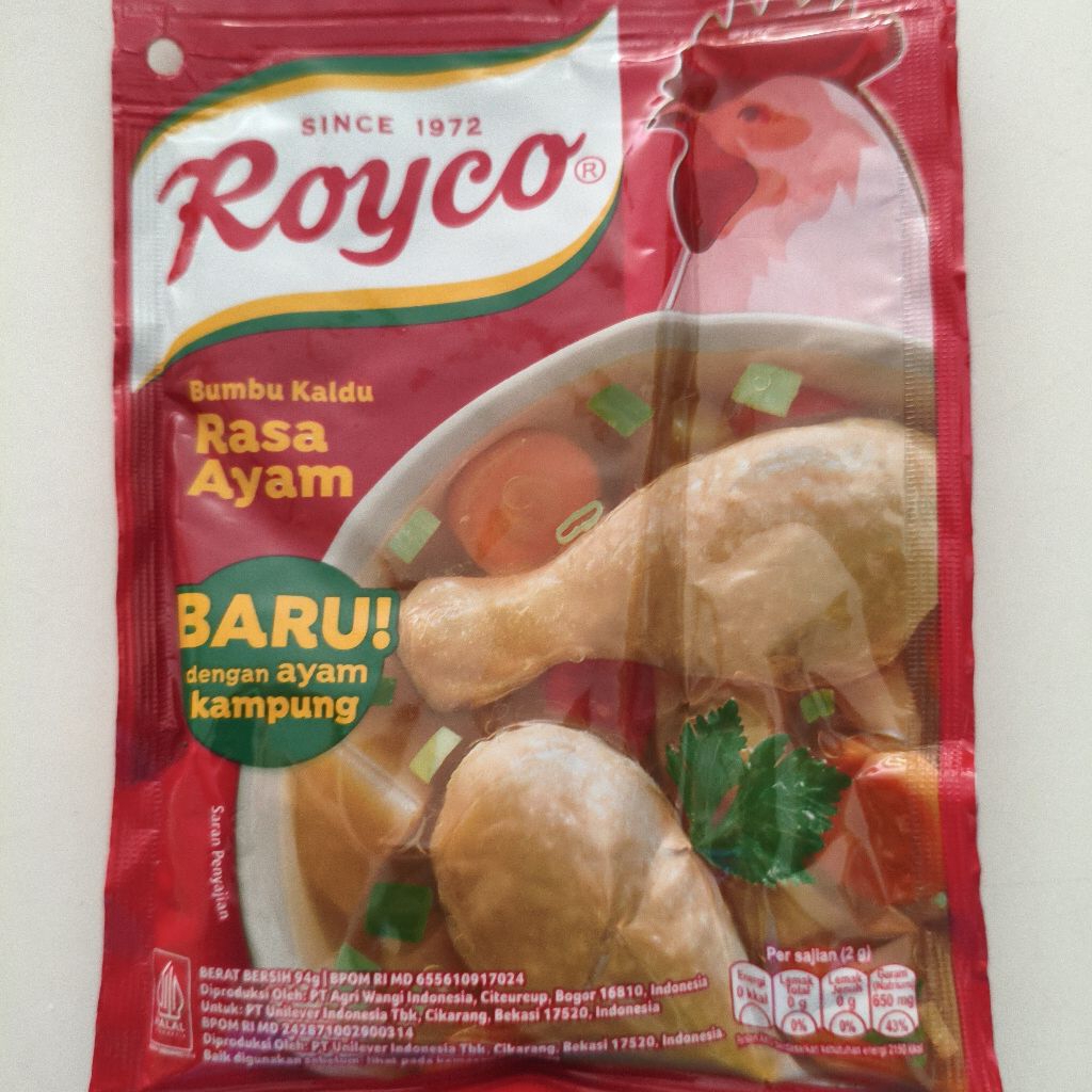 

Royco Penyedap bumbu Dengan Cita Rasa Ayam 100 Gram