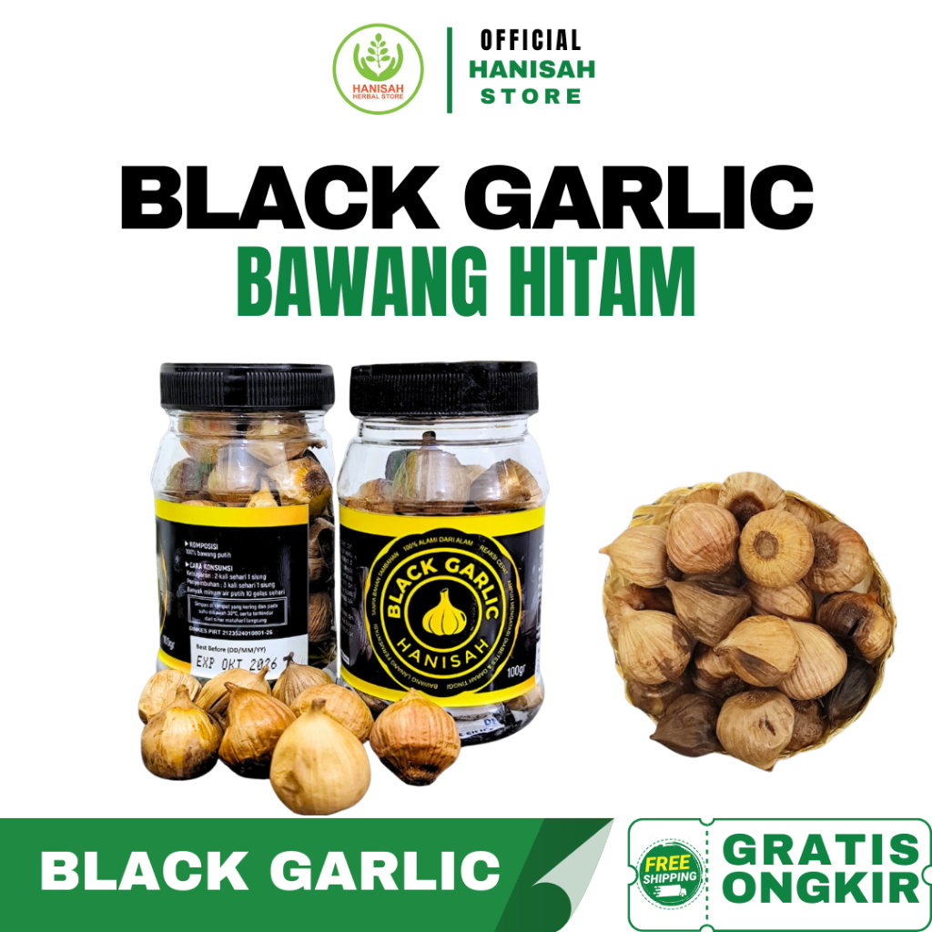 

BLACK GARLIC Bawang Hitam Lanang HS Original 100% / Black Garlic