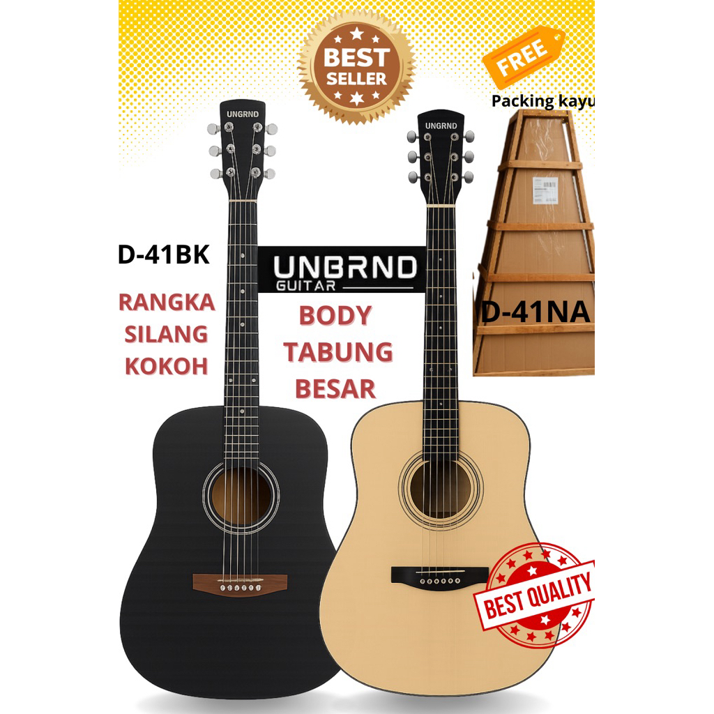 GITAR AKUSTIK UNBRND D-41 BLACK