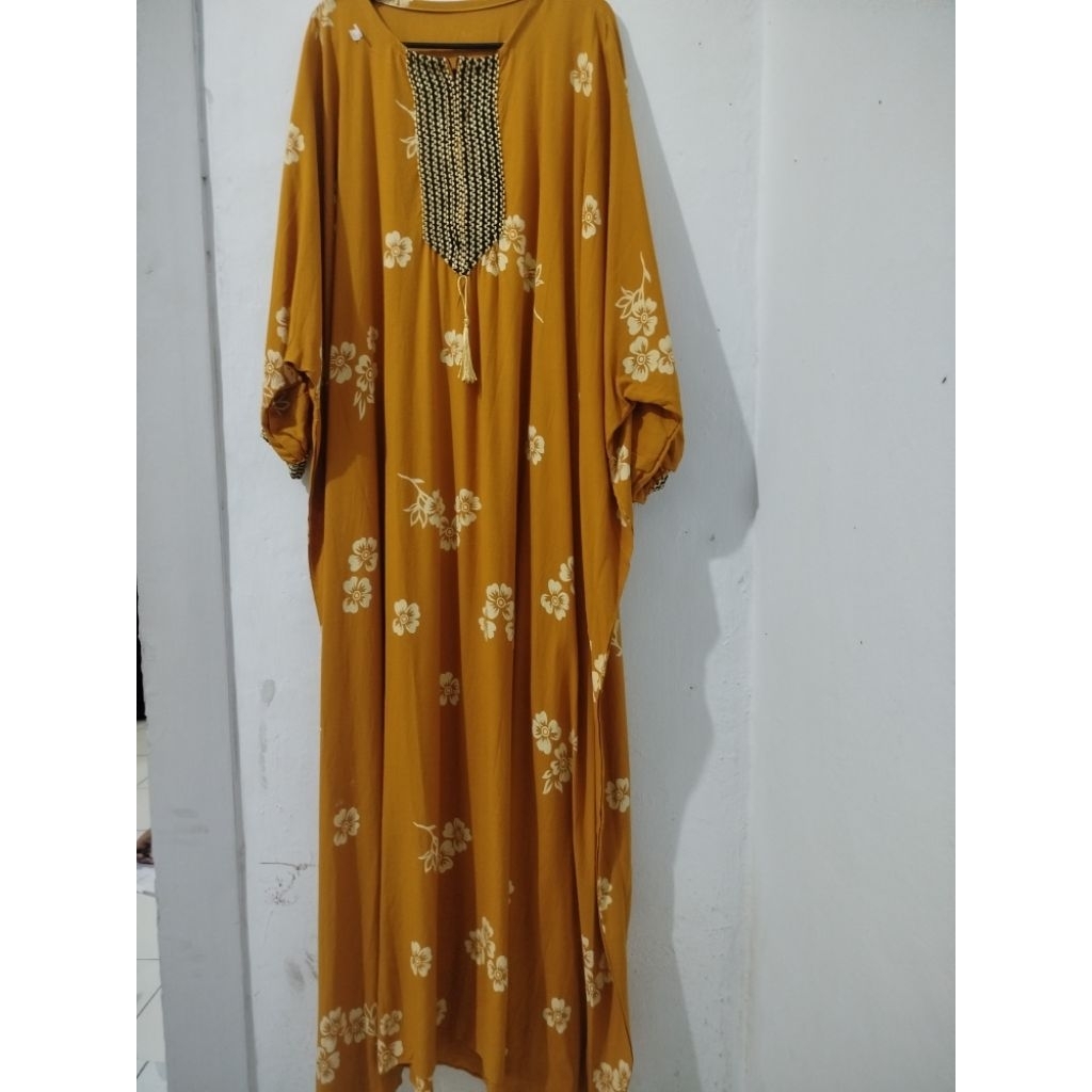 Daster wanita, bahan katun, model kaftan