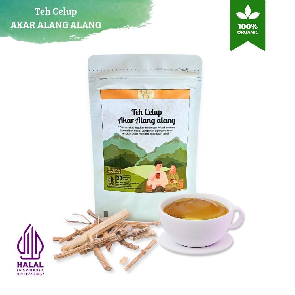 

Teh celup Alang alang murni isi 20 pcs bagus untuk Prostat radang ginjal hipertensi diare asma hepatitis kencing nanah