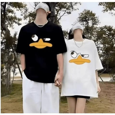 Kaos Couple Jumbo Big Size S -5XL Kaos Pasangan Cowok Cewek Semi Katun Adem