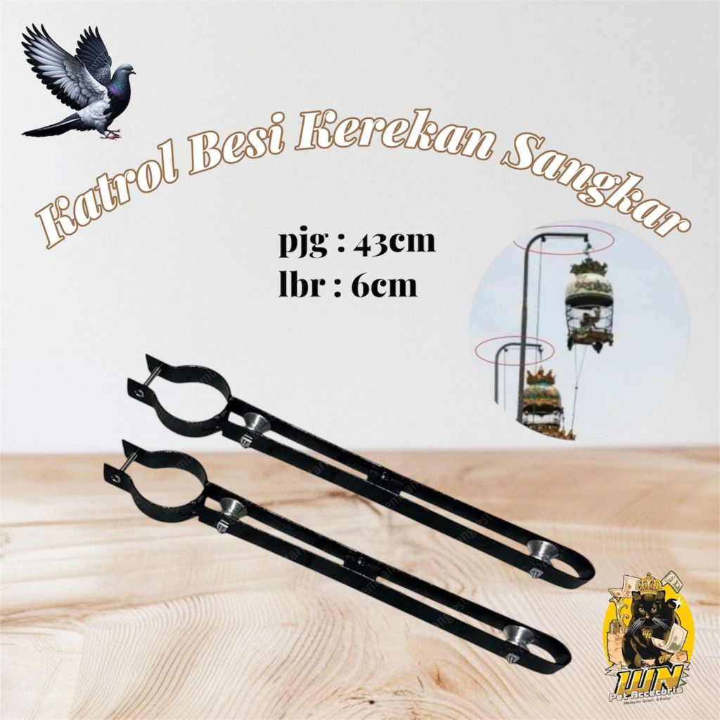 Katrol Kerekan Besi Sangkar, Kandang Burung perkutut Kiuat Kokoh