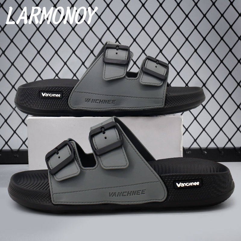 LARMONOY Sandal Birkenstock Untuk Pria Sandal Berukuran Besar Dengan Sol Karet