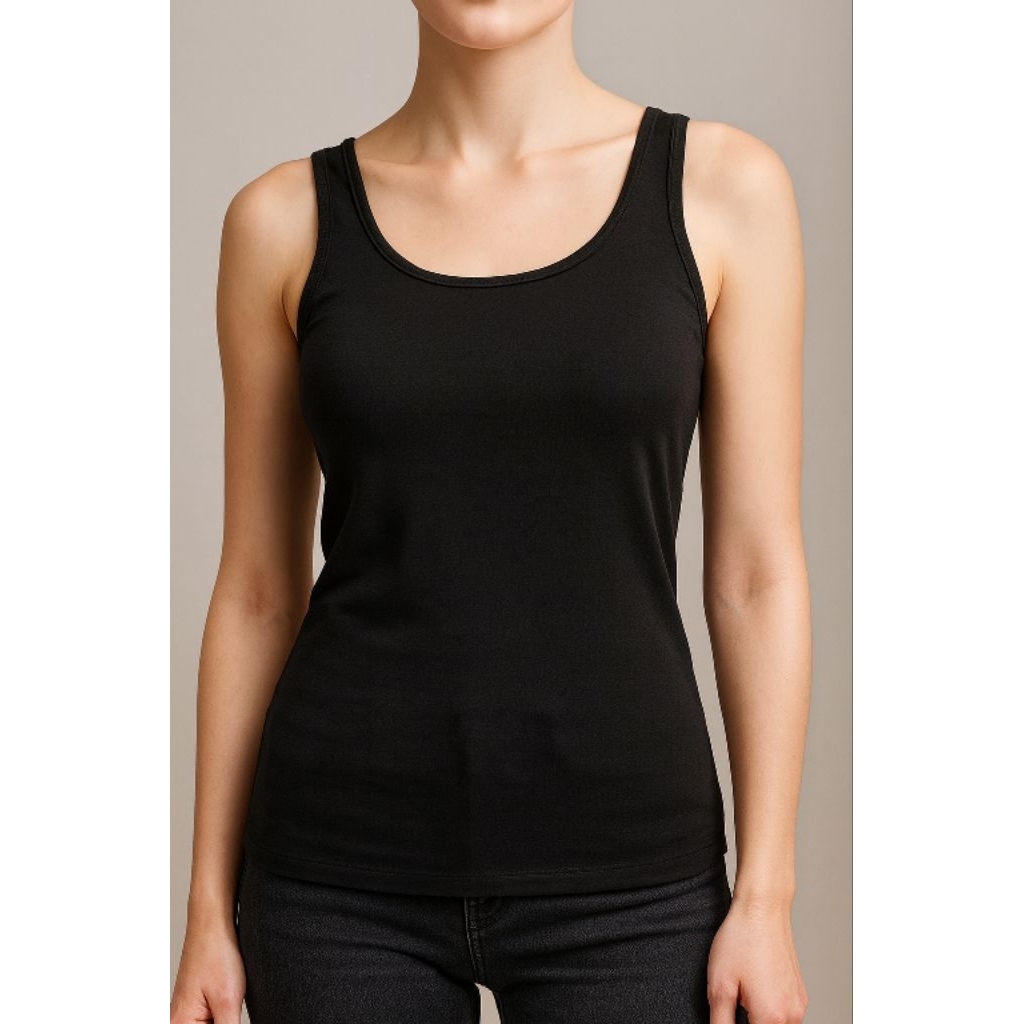 Tanktop Tali Lebar/ Singlet Wanita Lycra Tali Lebar